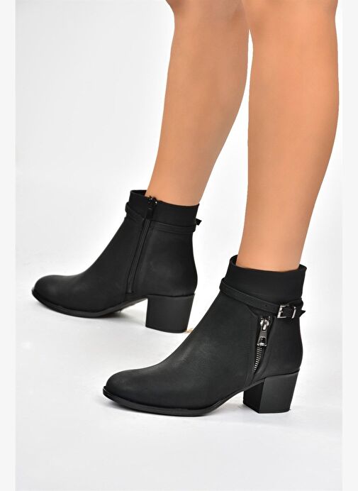 Siyah Kalın Topuklu Kadın Bot L674155209 - Görsel 7