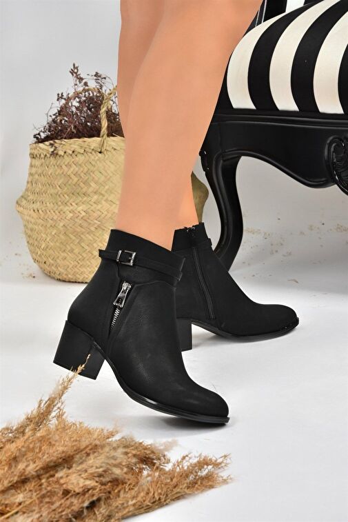 Siyah Kalın Topuklu Kadın Bot L674155209 - Görsel 4