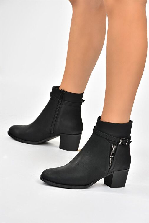 Siyah Kalın Topuklu Kadın Bot L674155209 - Görsel 6