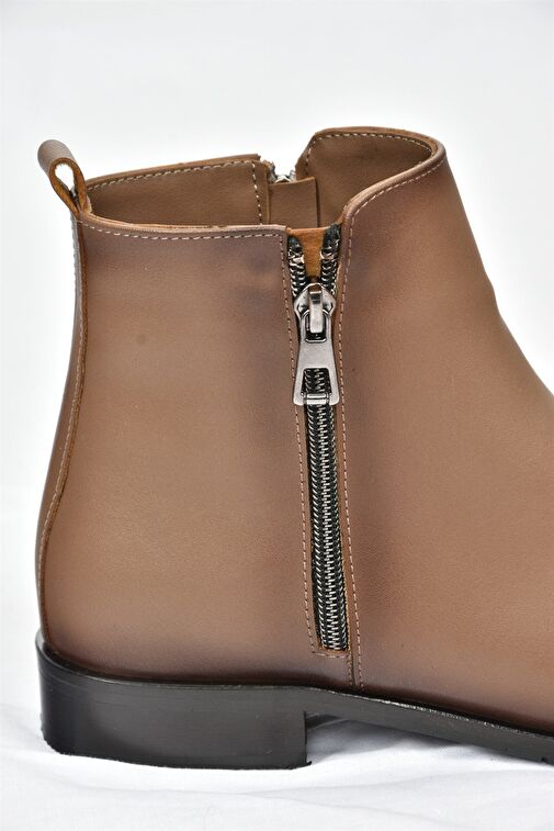 Vizon Suni Deri Kadın Bot L252671509 - Görsel 8