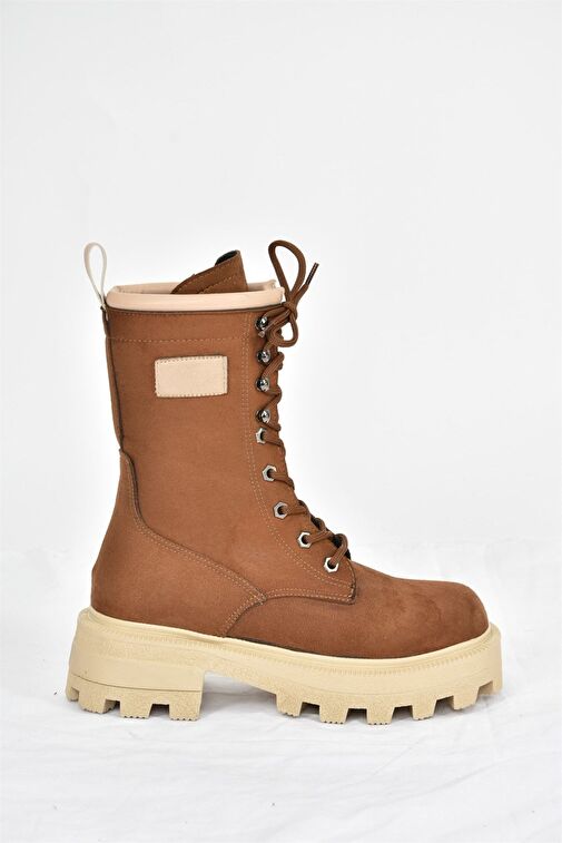 Taba Kalın Taban Bağcıklı Kadın Postal Bot L973916002 - Görsel 8