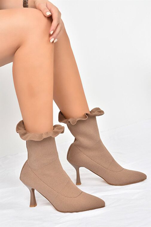 Vizon Triko İnce Topuklu Kadın Bot L799584057 - Görsel 3