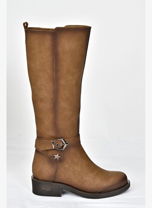 Vizon Kısa Topuklu Günlük Kadın Çizme G674240109 - Görsel 6