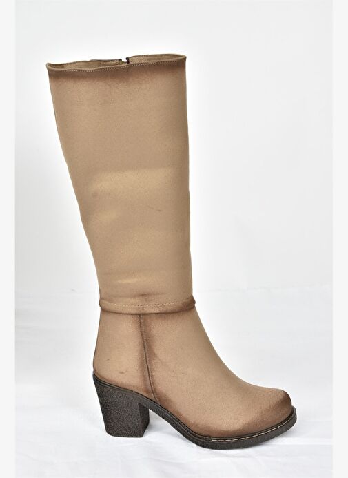 Vizon Kalın Topuklu Günlük Kadın Çizme C674250302 - Görsel 5