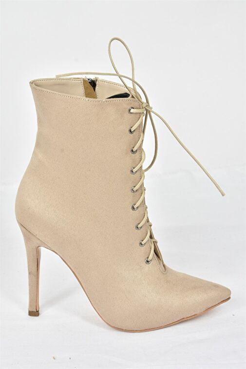 Ten Süet İnce Yüksek Topuklu Kadın Bot L372493502 - Görsel 7