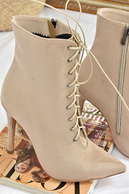 Ten Süet İnce Yüksek Topuklu Kadın Bot L372493502 - Görsel 8