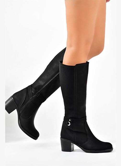 Siyah Kalın Topuklu Kadın Çizme L674211209 - Görsel 2