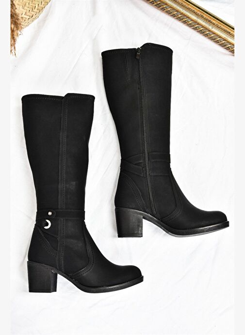 Siyah Kalın Topuklu Kadın Çizme L674211209 - Görsel 5