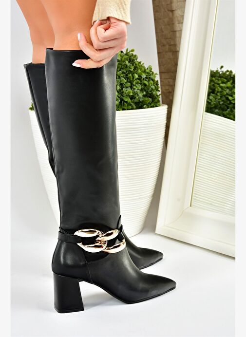 Siyah Kalın Topuklu Kadın Çizme L572951009 - Görsel 5