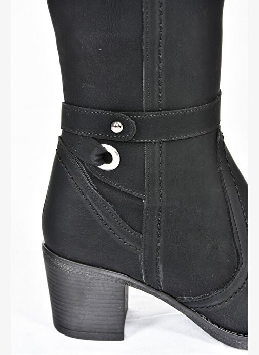 Siyah Kalın Topuklu Kadın Çizme L674211209 - Görsel 8