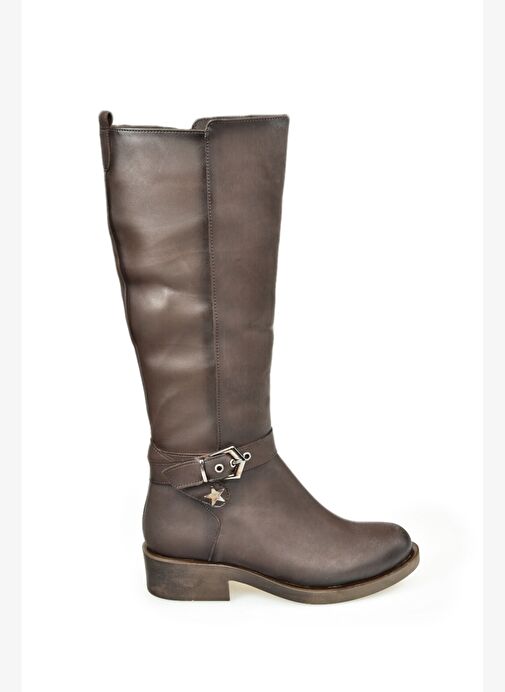 Kahverengi Kısa Topuklu Günlük Kadın Çizme G674240109 - Görsel 6