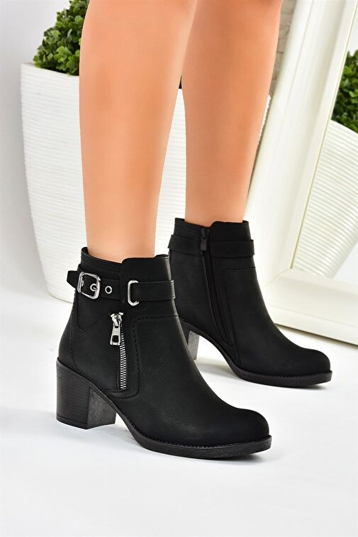 Siyah Kalın Topuklu Kadın Bot L674161509 - Görsel 3
