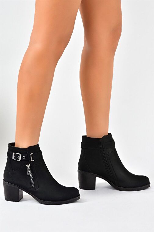 Siyah Kalın Topuklu Kadın Bot L674161509 - Görsel 4