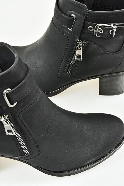 Siyah Kalın Topuklu Kadın Bot L674161509 - Görsel 7