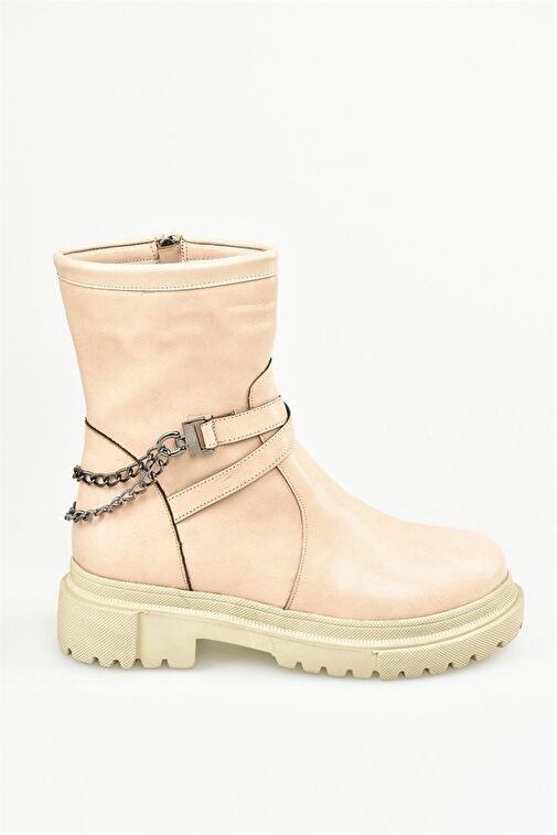 Ten Kalın Tabanlı Zincirli Kadın Bot L996034509 - Görsel 8