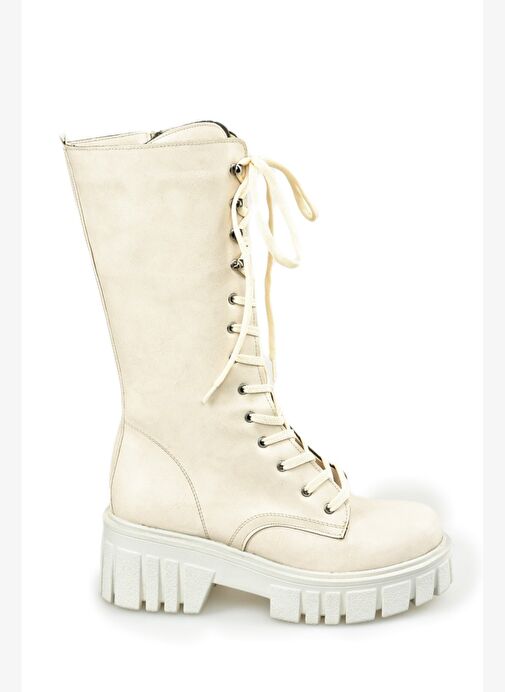 Bej Kalın Tabanlı Kadın Çizme L996081009 - Görsel 7