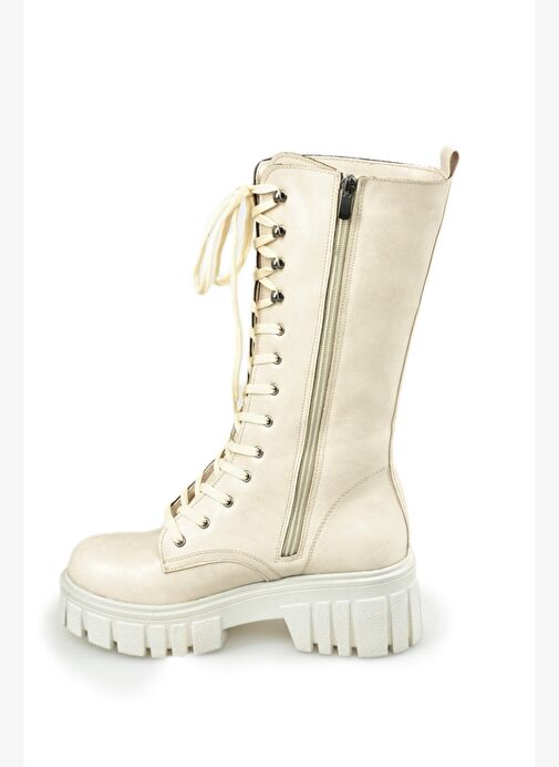 Bej Kalın Tabanlı Kadın Çizme L996081009 - Görsel 8