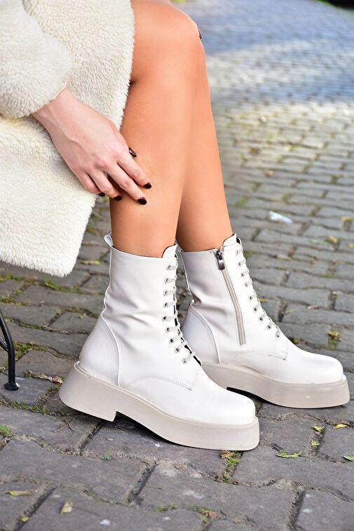 Bej Kalın Tabanlı Günlük Kadın Bot Postal L610130109 - Görsel 2