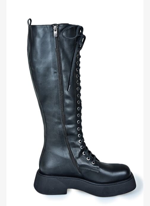 Siyah Bağcıklı Günlük Kadın Çizme L610130909 - Görsel 5