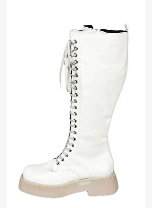 Bej Bağcıklı Günlük Kadın Çizme L610130909 - Görsel 6