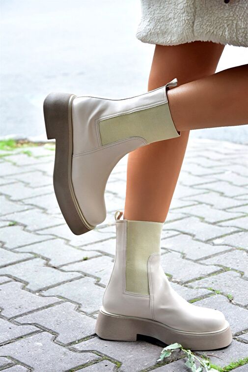 Bej Kalın Tabanlı Günlük Kadın Bot L610130209 - Görsel 3