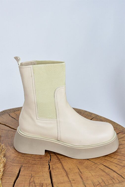 Bej Kalın Tabanlı Günlük Kadın Bot L610130209 - Görsel 6