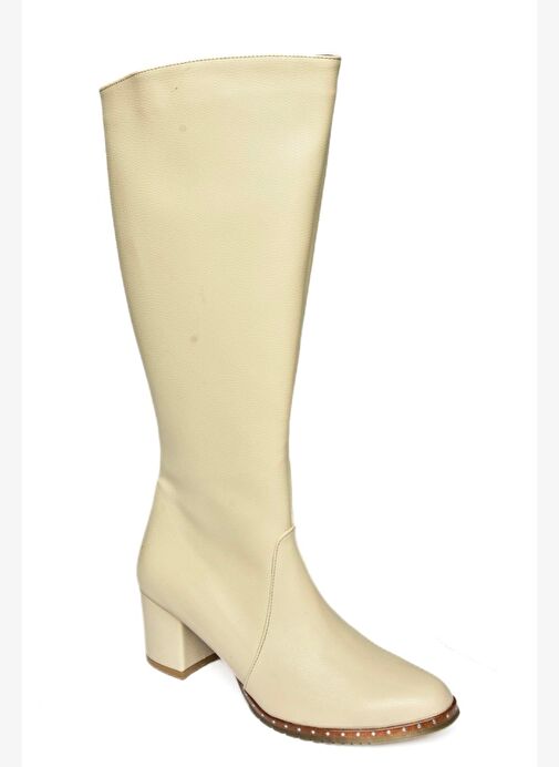 Krem Günlük Kadın Çizme C654652709 - Görsel 9