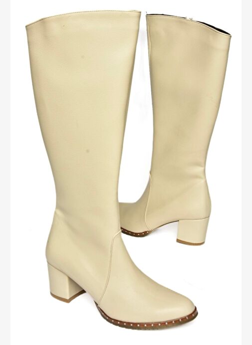 Krem Günlük Kadın Çizme C654652709 - Görsel 7