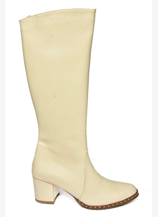 Krem Günlük Kadın Çizme C654652709 - Görsel 8