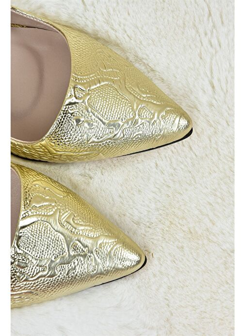 Fox Shoes Altın Kadın Stiletto 7983 - Görsel 5