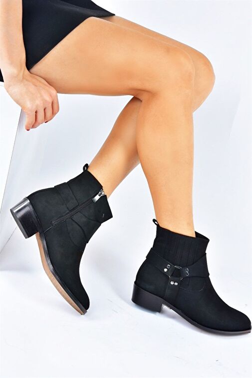 Siyah Süet Kadın Bot L252032502 - Görsel 4