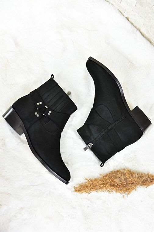 Siyah Süet Kadın Bot L252032502 - Görsel 8