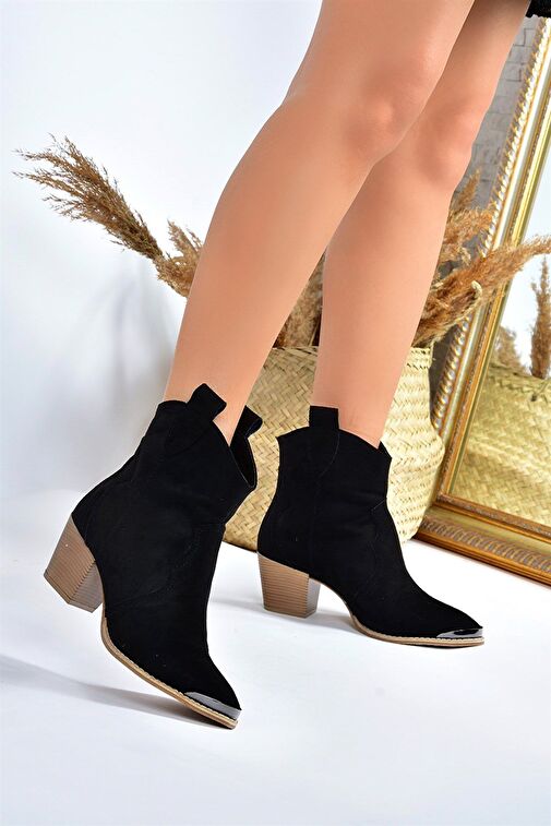 Siyah Süet Kadın Bot L404403002 - Görsel 3