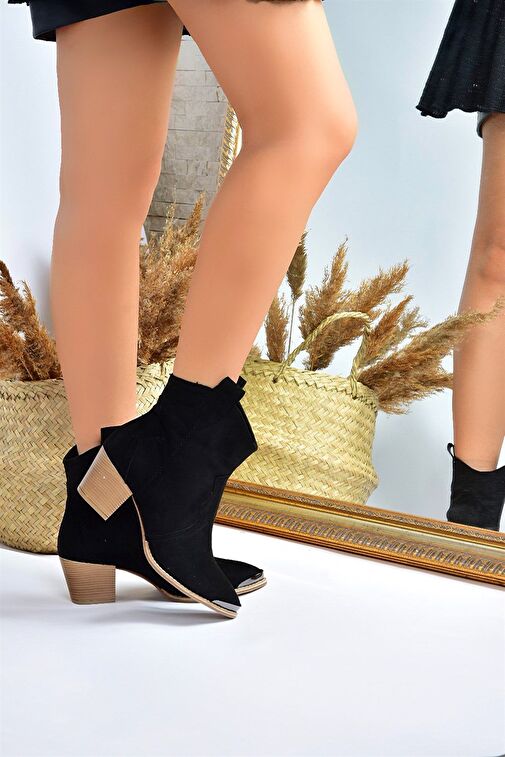 Siyah Süet Kadın Bot L404403002 - Görsel 4