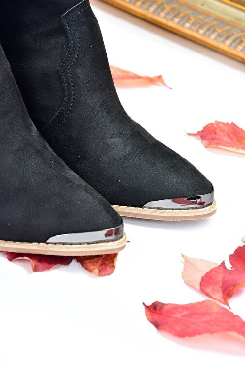 Siyah Süet Kadın Bot L404403002 - Görsel 5