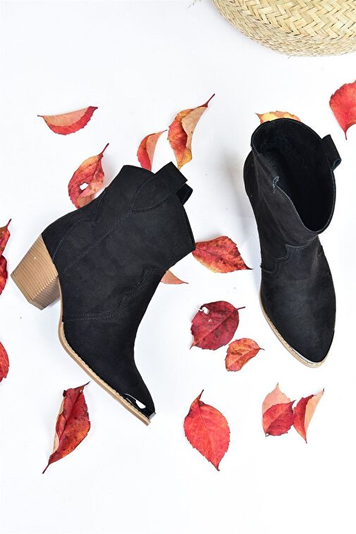 Siyah Süet Kadın Bot L404403002 - Görsel 6