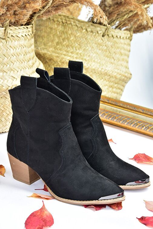 Siyah Süet Kadın Bot L404403002 - Görsel 7