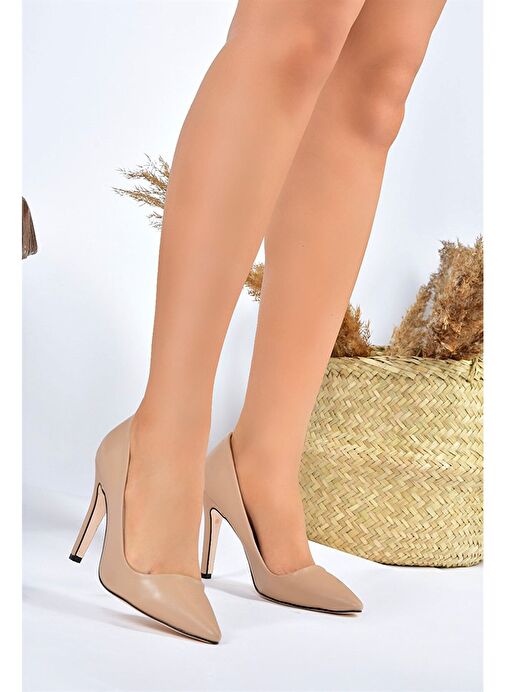 Fox Shoes Bej Kadın Stiletto 8054 - Görsel 4