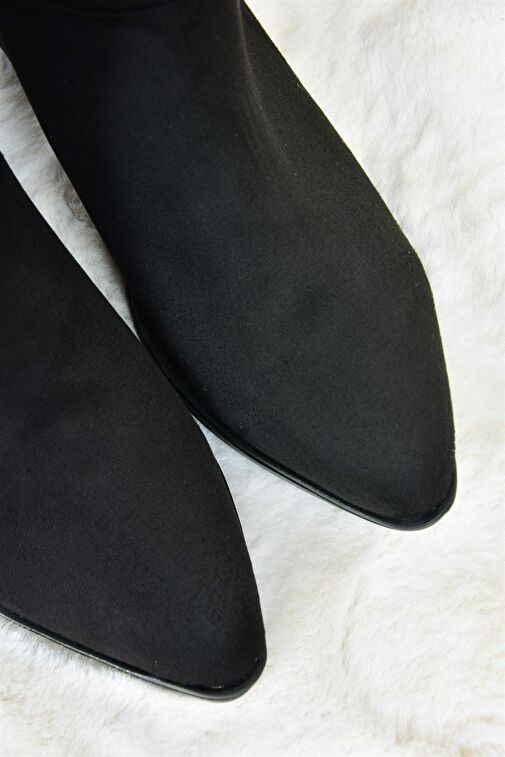 Siyah Süet Düz Taban Günlük Kadın Bot L726597702 - Görsel 6
