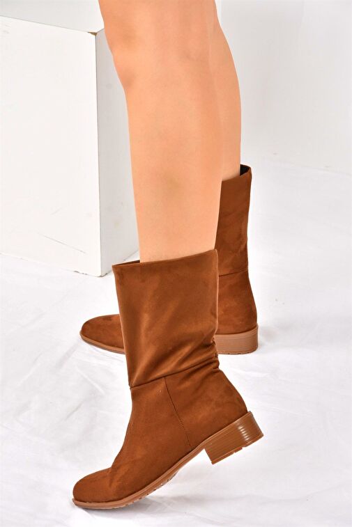 Taba Süet Düz Taban Günlük Kadın Bot L726597702 - Görsel 3