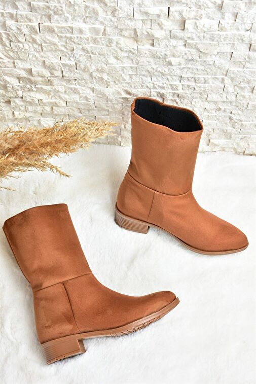 Taba Süet Düz Taban Günlük Kadın Bot L726597702 - Görsel 6