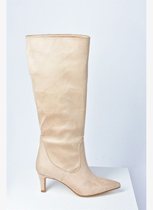 Ten Süet Kısa Topuklu Kadın Çizme L882870402 - Görsel 6