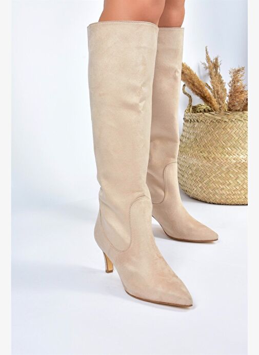 Ten Süet Kısa Topuklu Kadın Çizme L882870402 - Görsel 2