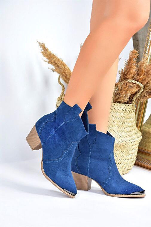 Lacivert Süet Kadın Bot L404403002 - Görsel 3