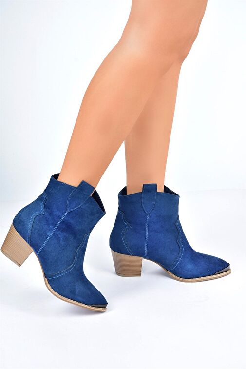 Lacivert Süet Kadın Bot L404403002 - Görsel 5