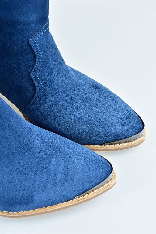 Lacivert Süet Kadın Bot L404403002 - Görsel 8