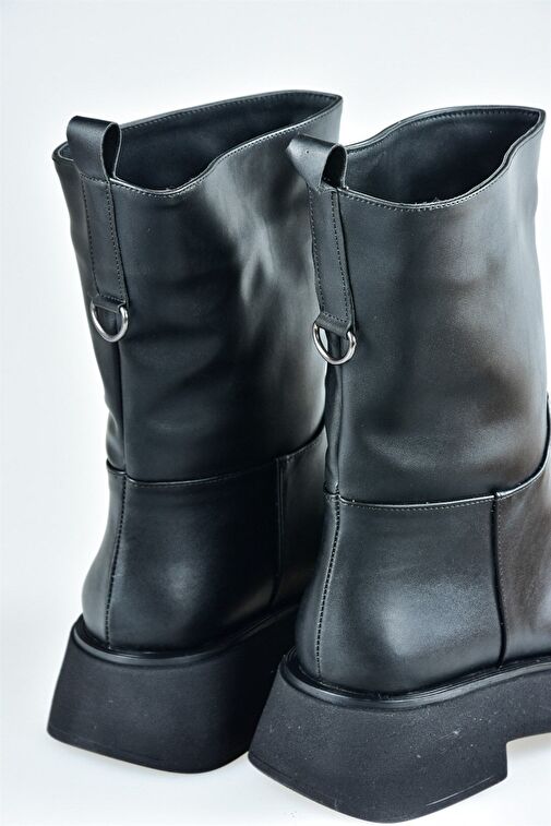 Siyah Kalın Tabanlı Günlük Kadın Bot L610067109 - Görsel 6