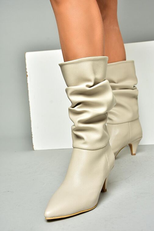 Ten Kısa Topuklu Büzgülü Kadın Bot L404810609 - Görsel 6