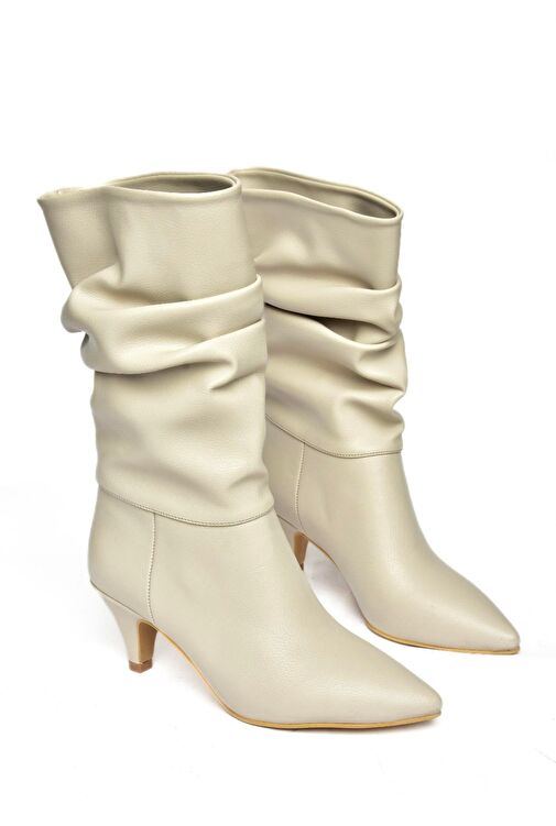 Ten Kısa Topuklu Büzgülü Kadın Bot L404810609 - Görsel 7