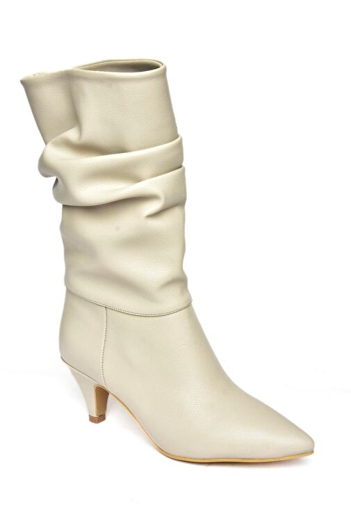 Ten Kısa Topuklu Büzgülü Kadın Bot L404810609 - Görsel 9